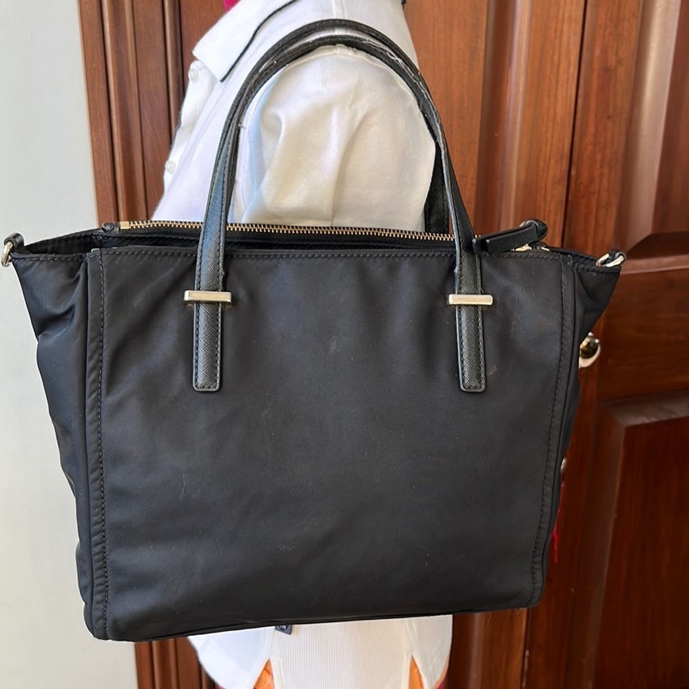 Kate Spade  Tote  Nylon  Triple compartment satchel  Black Size 9”h x 11”w x 3.5 - Picture 5 of 13